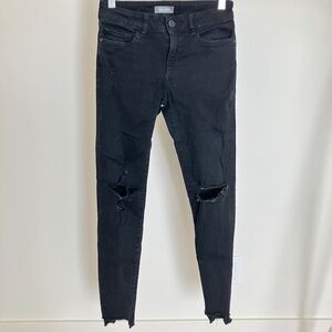 DL 1961 Low Rise Skinny Jeans Black 24